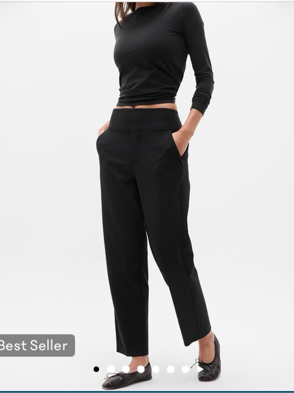 Athleta Black Endless High Rise Pants black size 4